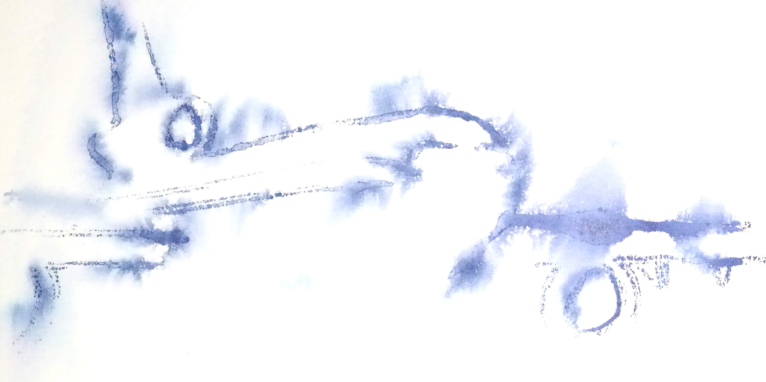 Aquarell ''Dreihstrahler/MD11 Jet''