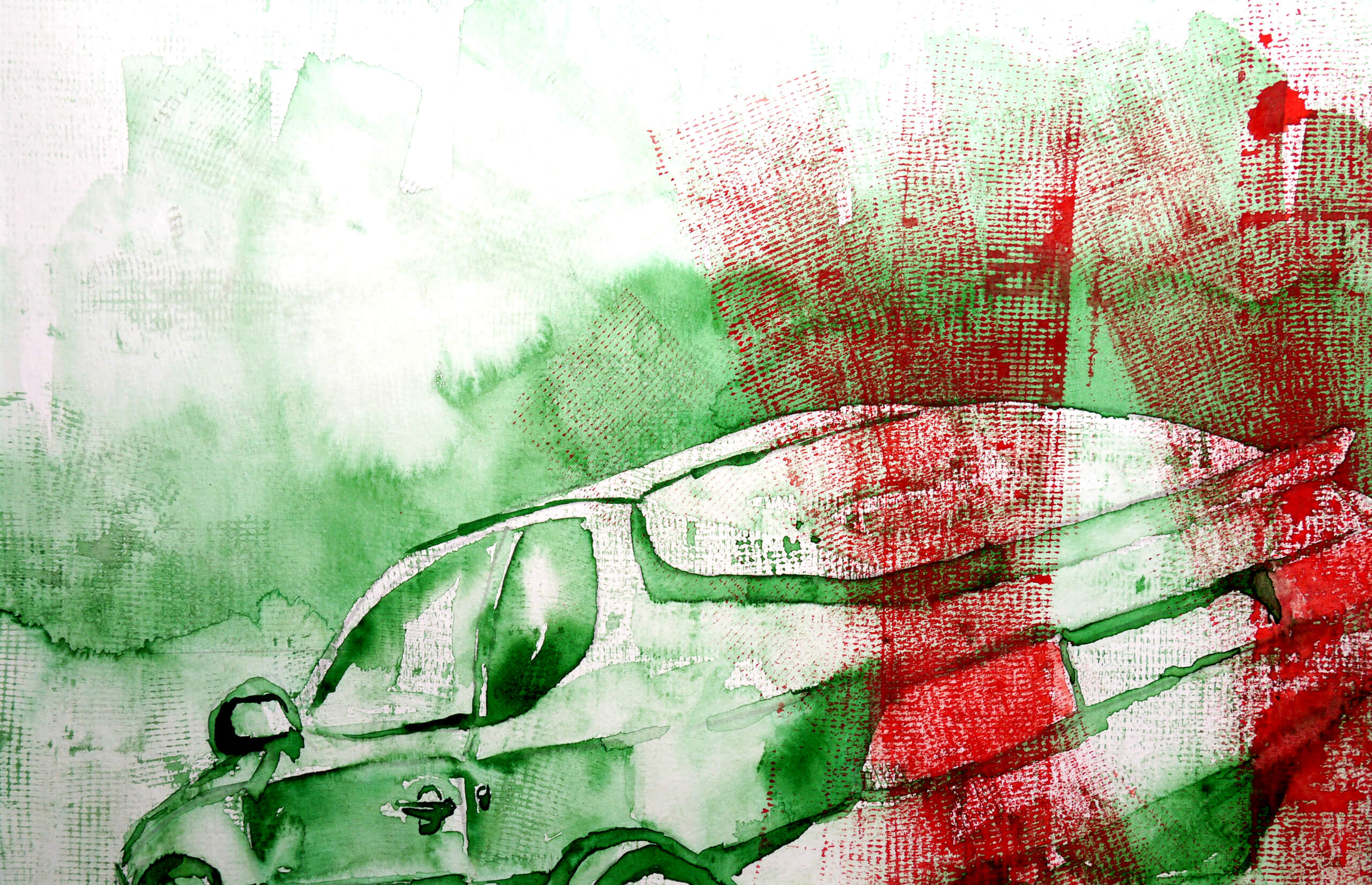 Aquarell Porsche 924
