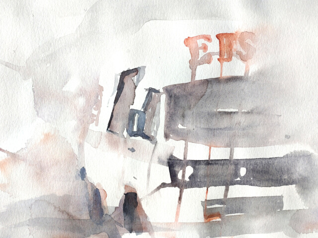 Aquarell Eiswagen VW T3 (Vorschau))