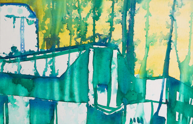 Aquarell ''Fabrik in Rastatt'' (Vorschau)