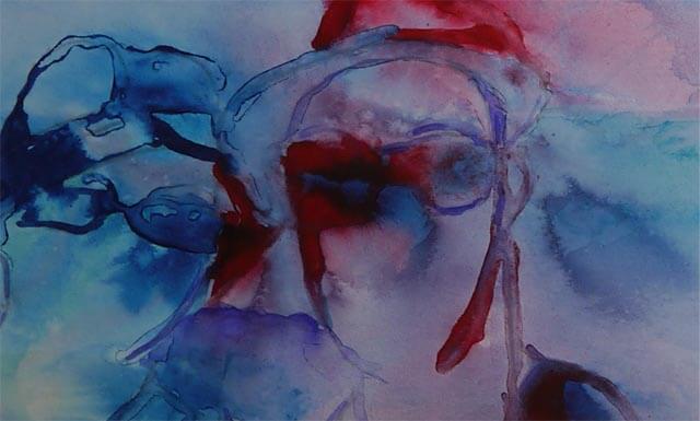 Aquarell ''Zwei Urlauber'' (Vorschau)