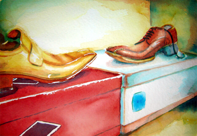 Aquarell ''Gegensätzliches'' (Vorschau)